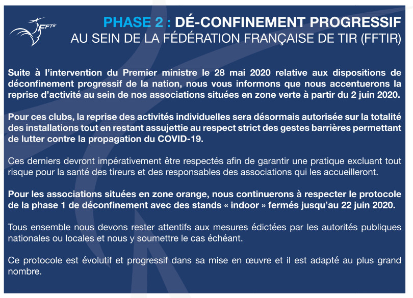 Information Fédérale N° 8 à Point étape COVID19 au 02/06/2020