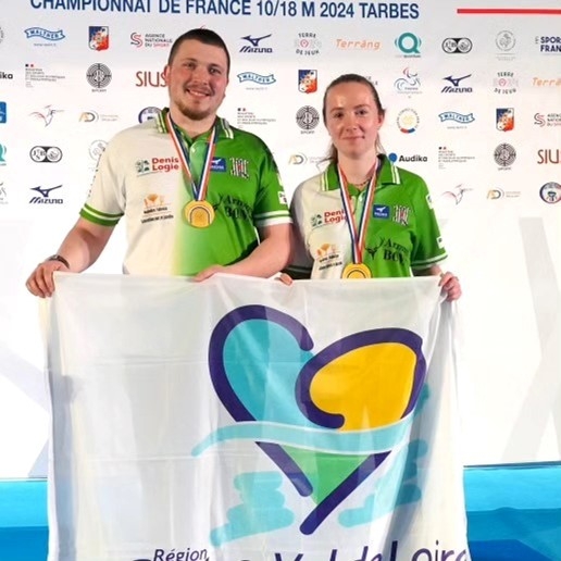 46 ème Championnat de France 10/18 mètres - Tarbes 2024 : Médaille d'Or pour l'A.C.S. BUZANCAIS au Pistolet en mixte