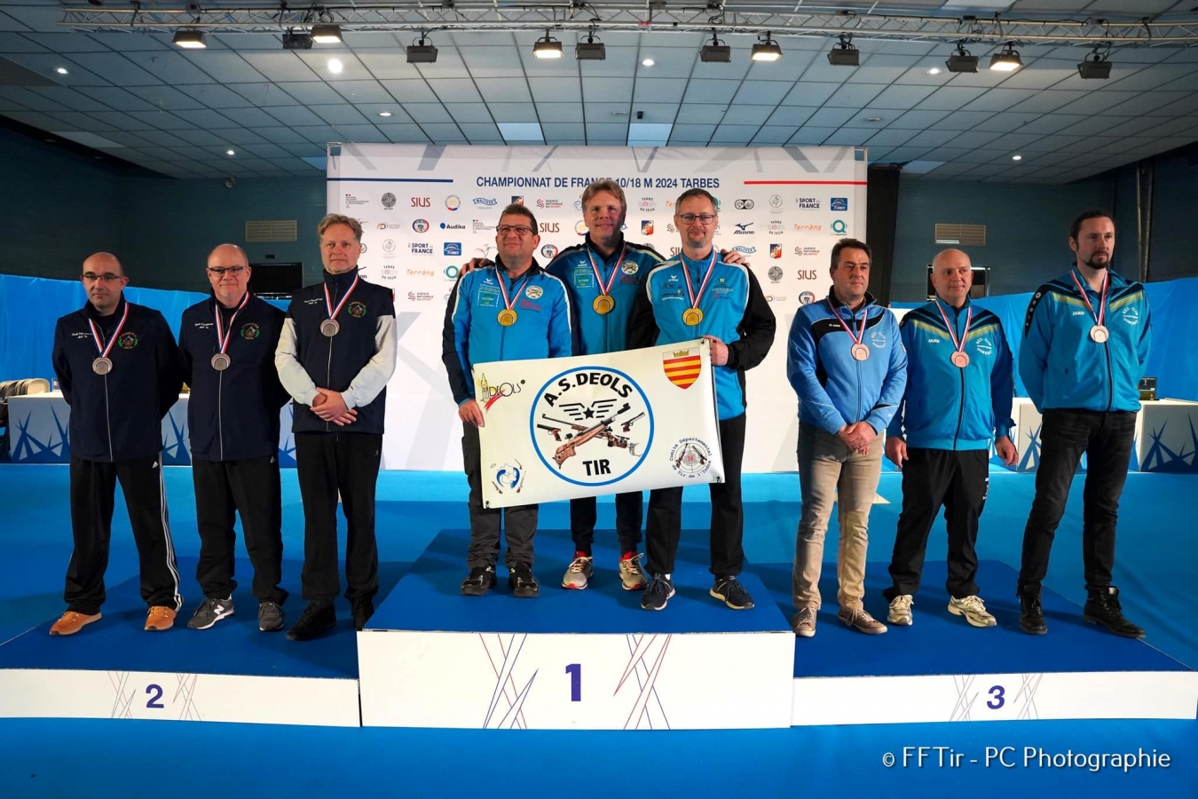 46 ème Championnat de France 10/18 mètres - Tarbes 2024 : Médaille d'or en équipe pour l'A.S. DEOLOISES  - Pistolet Vitesse -  S2